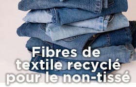 Fibres de textile recyclé pour le non-tissé